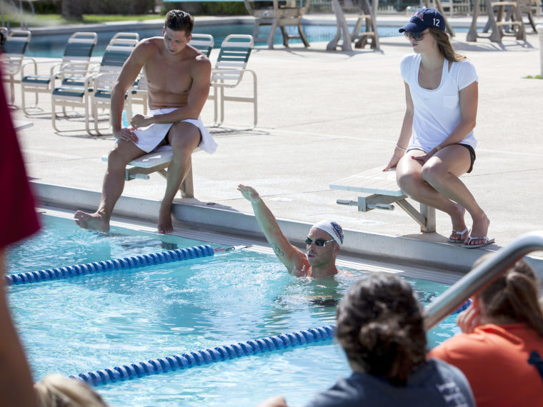 Olympians visit DV Swim
